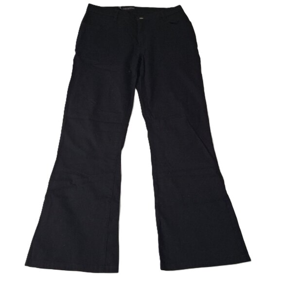 Chateauworks Flare Low Rise Womens Trousers Jeans Style Deep Black Size 34 (Size - Picture 2 of 16